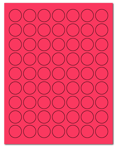 1" Dia. Fluorescent Pink Sheets