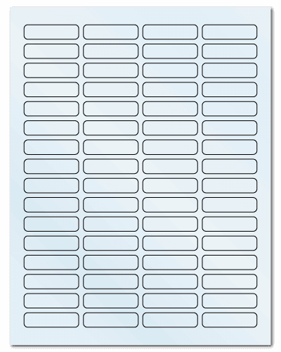 1.813" X 0.5" Frosty (Matte) Clear Sheets