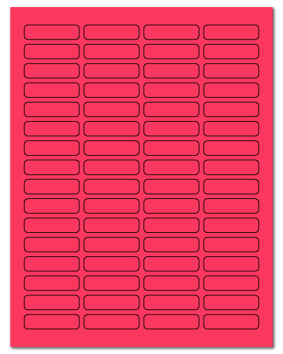 1.813" X 0.5" Fluorescent Pink Sheets