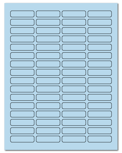 1.813" X 0.5" Pastel Blue Sheets