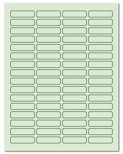 1.813" X 0.5" Pastel Green Sheets