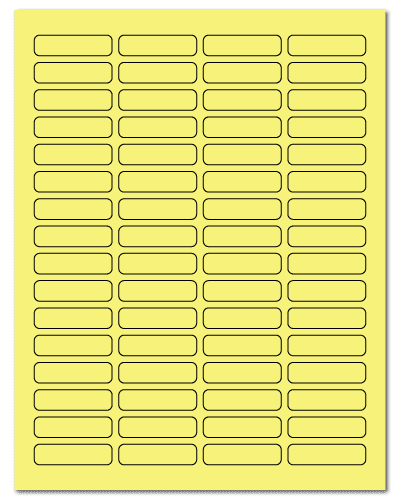 1.813" X 0.5" Pastel Yellow Sheets