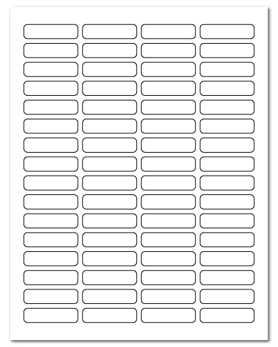 1.813" X 0.5" White Matte Sheets