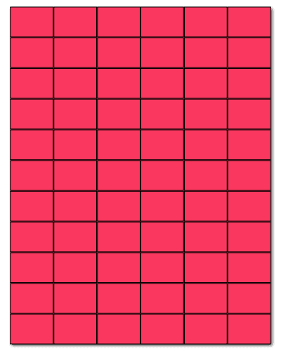1.42" X 1" Fluorescent Pink Sheets