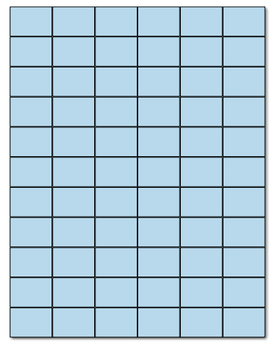 1.42" X 1" Pastel Blue Sheets