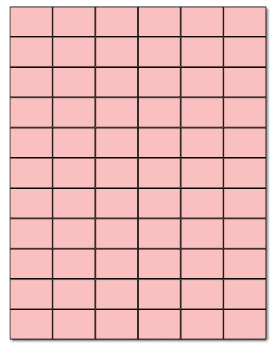 1.42" X 1" Pastel Pink Sheets