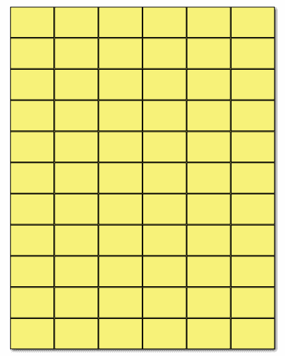 1.42" X 1" Pastel Yellow Sheets