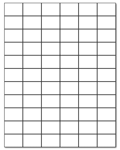 1.42" X 1" White Matte Sheets