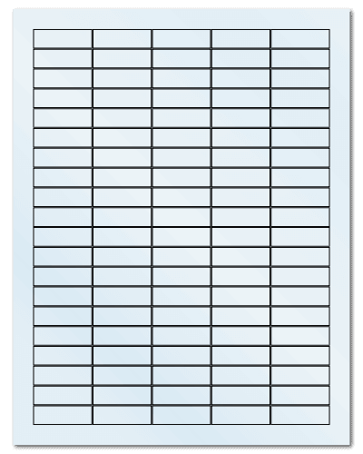 1.5" X 0.5" Frosty (Matte) Clear Sheets