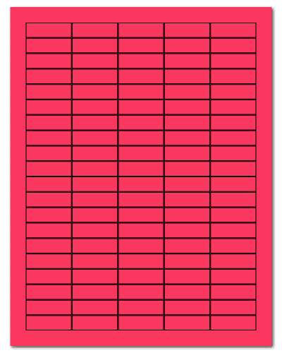 1.5" X 0.5" Fluorescent Pink Sheets