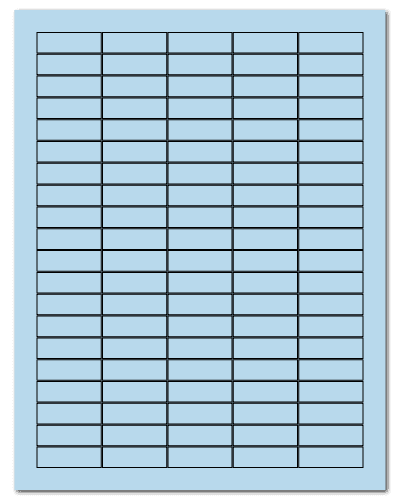 1.5" X 0.5" Pastel Blue Sheets