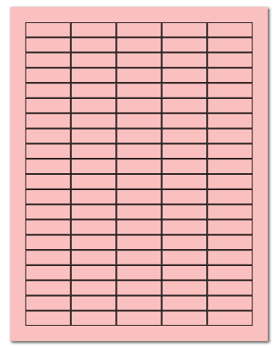 1.5" X 0.5" Pastel Pink Sheets