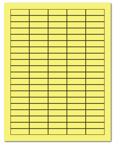 1.5" X 0.5" Pastel Yellow Sheets