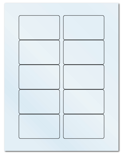 3.0625" X 1.8375" Frosty (Matte) Clear Sheets