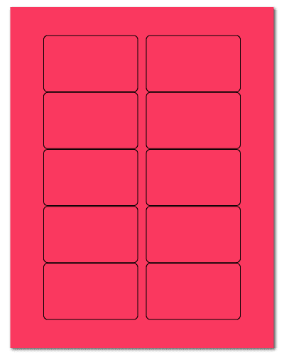 3.0625" X 1.8375" Fluorescent Pink Sheets