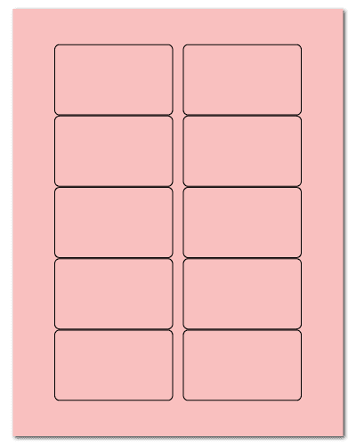 3.0625" X 1.8375" Pastel Pink Sheets