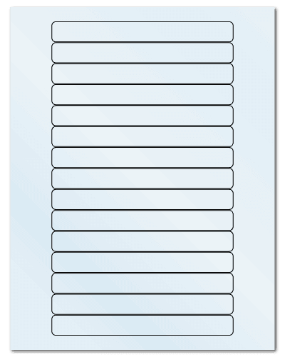 5.8125" X 0.6875" Frosty (Matte) Clear Sheets