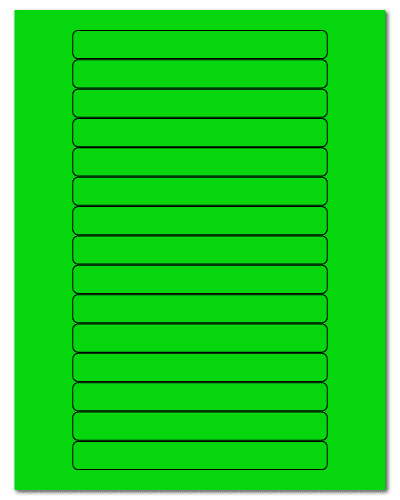 5.8125" X 0.6875" Fluorescent Green Sheets