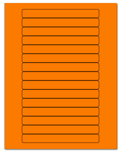 5.8125" X 0.6875" Fluorescent Orange Sheets