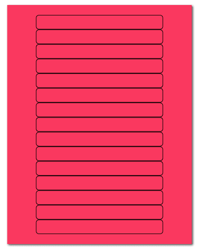 5.8125" X 0.6875" Fluorescent Pink Sheets
