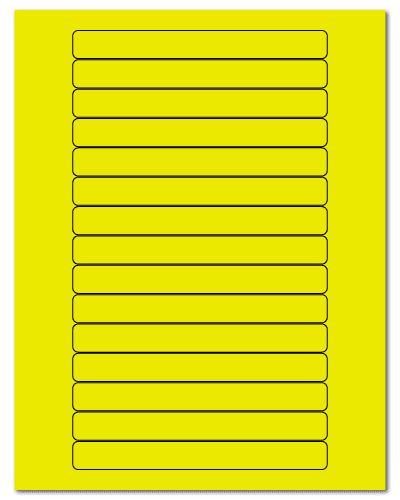 5.8125" X 0.6875" Fluorescent Yellow Sheets