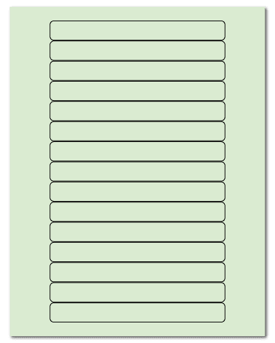 5.8125" X 0.6875" Pastel Green Sheets