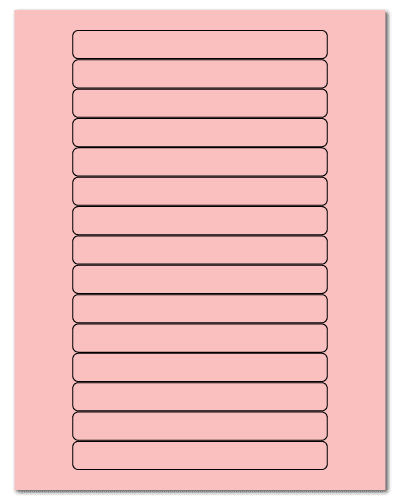 5.8125" X 0.6875" Pastel Pink Sheets