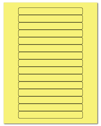 5.8125" X 0.6875" Pastel Yellow Sheets