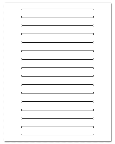 5.8125" X 0.6875" White Matte Sheets