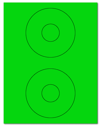 4.5" Dia. Fluorescent Green Sheets