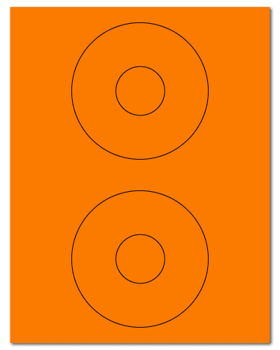 4.5" Dia. Fluorescent Orange Sheets