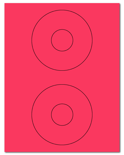 4.5" Dia. Fluorescent Pink Sheets