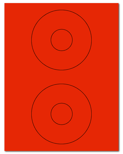 4.5" Dia. Fluorescent Red Sheets