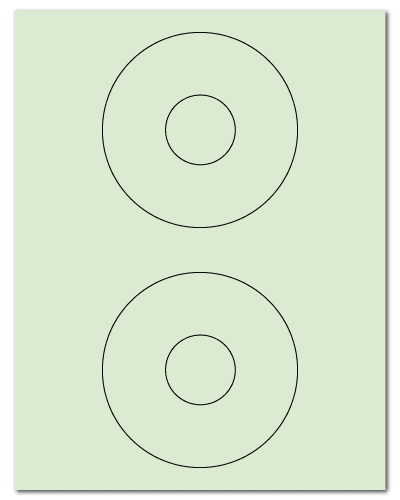 4.5" Dia. Pastel Green Sheets