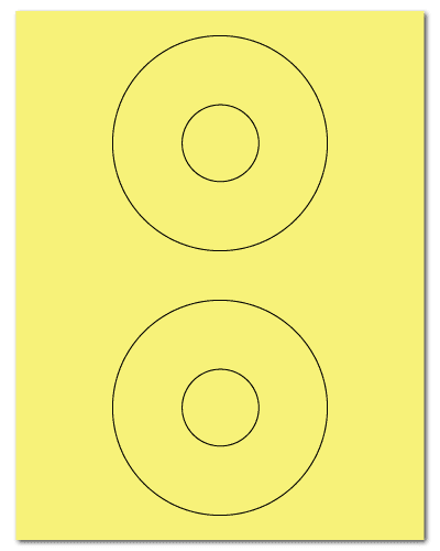 4.5" Dia. Pastel Yellow Sheets