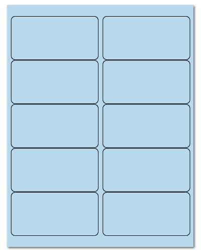 4" X 2" Pastel Blue Sheets