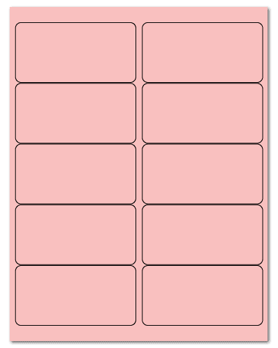 4" X 2" Pastel Pink Sheets