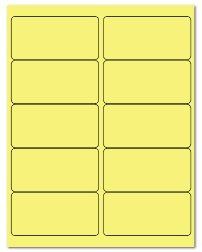 4" X 2" Pastel Yellow Sheets