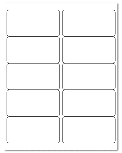 4" X 2" White Matte Sheets