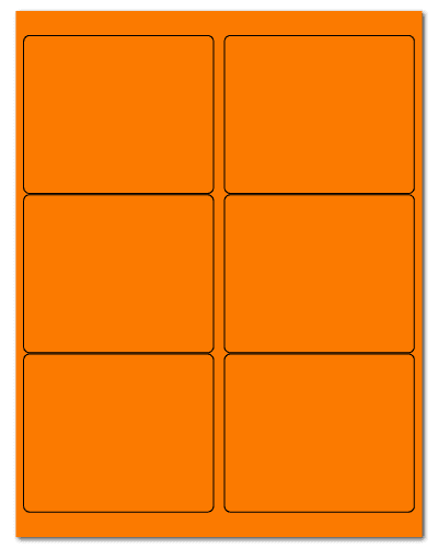4" X 3.33" Fluorescent Orange Sheets