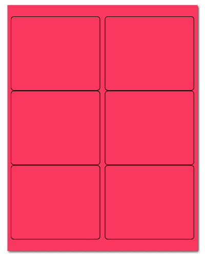 4" X 3.33" Fluorescent Pink Sheets