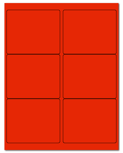 4" X 3.33" Fluorescent Red Sheets