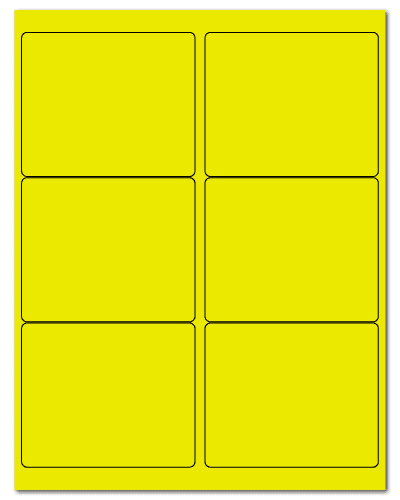 4" X 3.33" Fluorescent Yellow Sheets