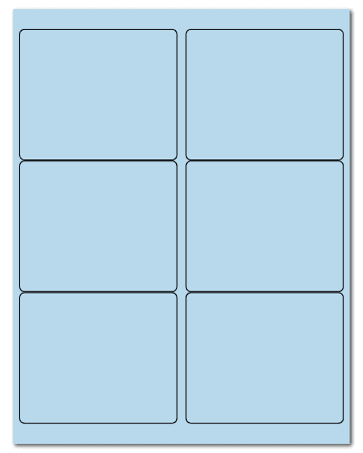 4" X 3.33" Pastel Blue Sheets