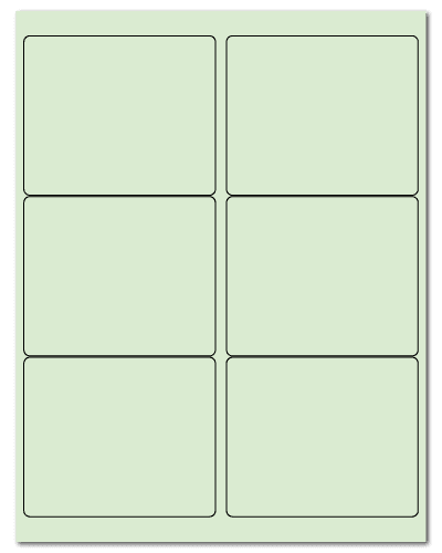 4" X 3.33" Pastel Green Sheets