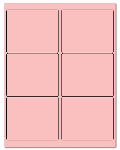 4" X 3.33" Pastel Pink Sheets