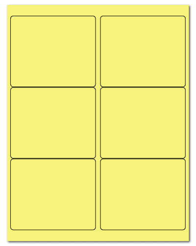 4" X 3.33" Pastel Yellow Sheets