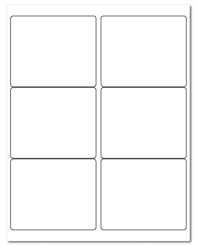4" X 3.33" White Matte Sheets