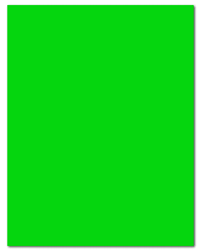 8.5" X 11" Fluorescent Green Sheets
