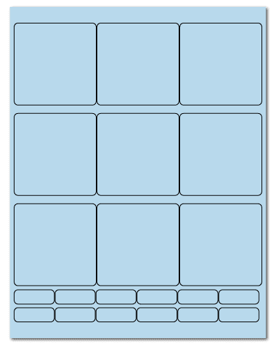 2.75" X 2.75" Pastel Blue Sheets